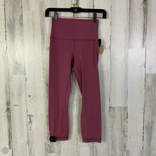 Athletic Leggings Capris By Lululemon In Mauve, Size: 4