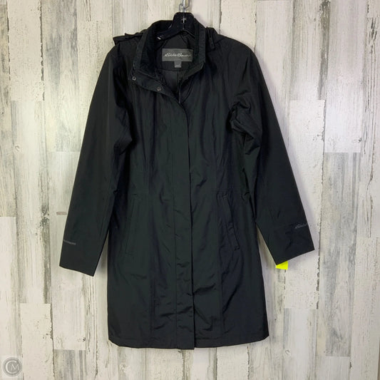 Coat Raincoat By Eddie Bauer In Black, Size: S
