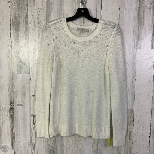 Sweater By Loft In White, Size: M