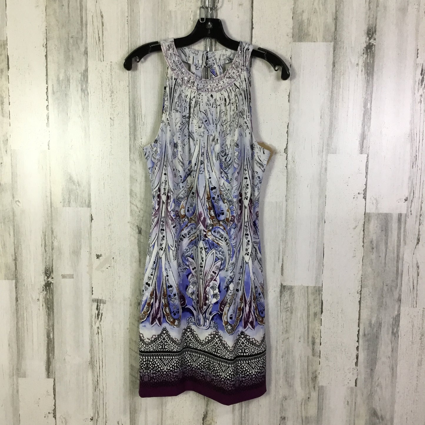 Dress Casual Short By White House Black Market In Purple & White, Size: S