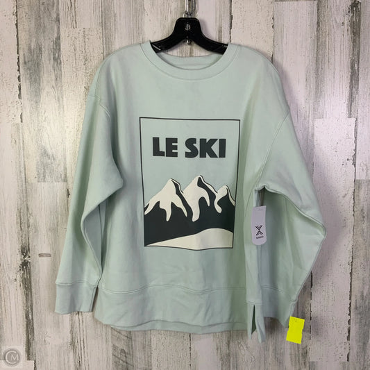 Sweatshirt Crewneck By Xersion In Green, Size: M