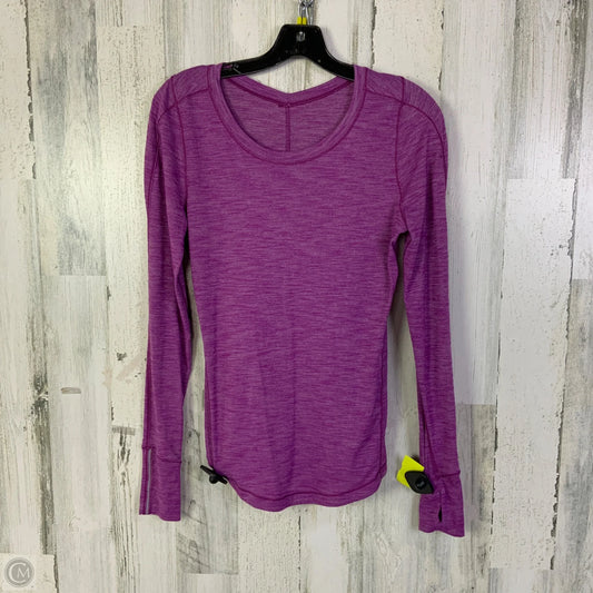 Athletic Top Long Sleeve Crewneck By Lululemon In Pink, Size: S
