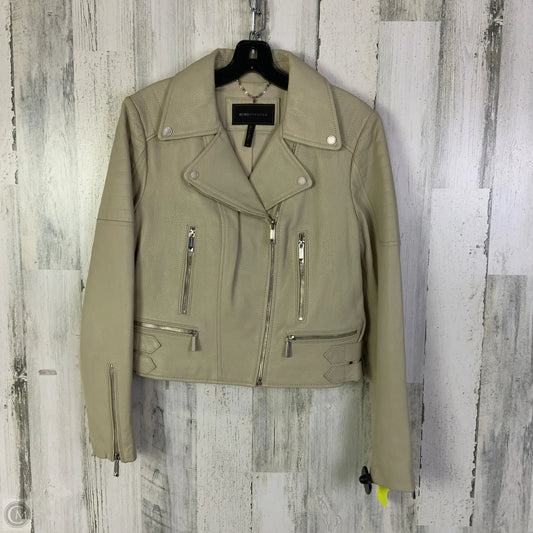 Jacket Leather By Bcbg In Tan, Size: M