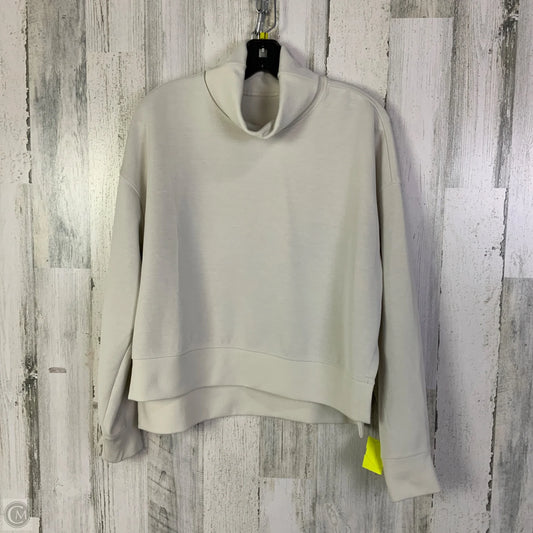 Athletic Top Long Sleeve Collar By Lululemon In Cream, Size: M