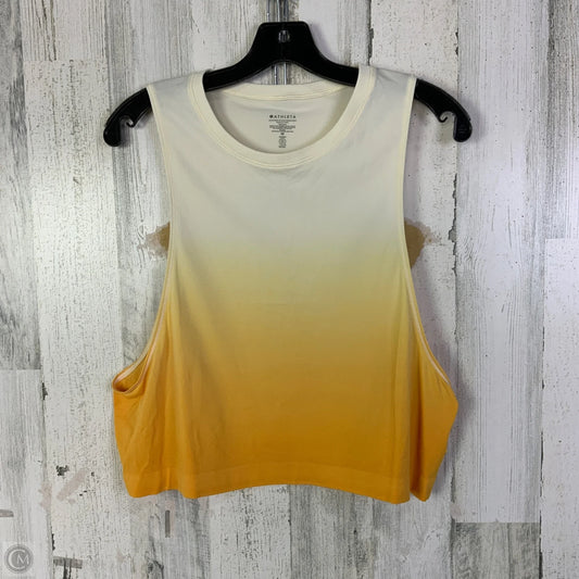 Athletic Tank Top By Athleta In Orange & White, Size: M