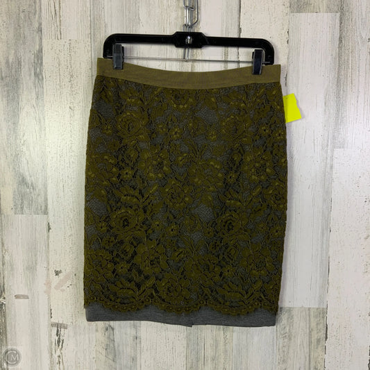 Skirt Mini & Short By Loft In Green & Grey, Size: 6