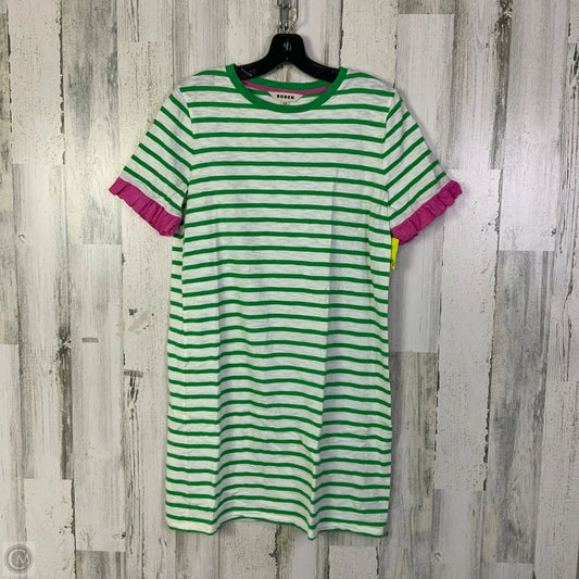 Dress Casual Short By Boden In Green & White, Size: M