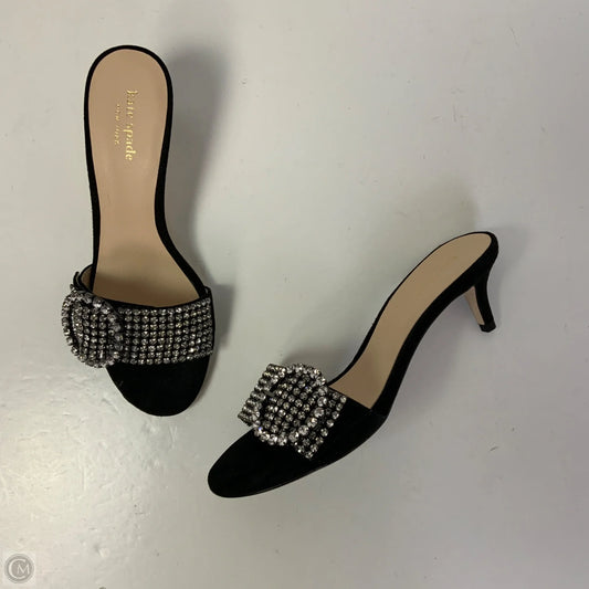 Shoes Designer By Kate Spade In Black & Silver, Size: 7
