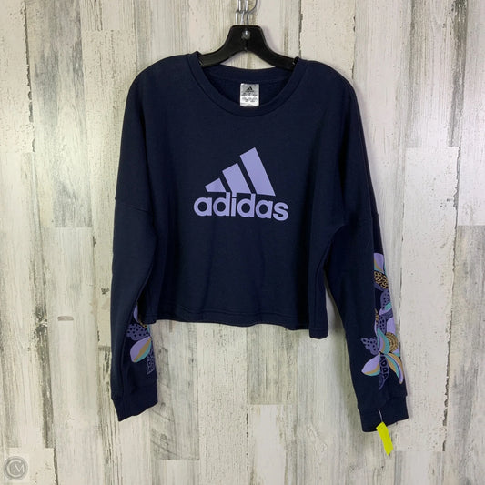 Sweatshirt Crewneck By Adidas In Navy, Size: M