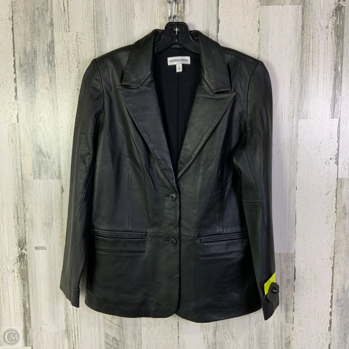 Jacket Leather By Nordstrom In Black, Size: S