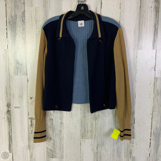 Cardigan By Cabi In Blue & Tan, Size: M