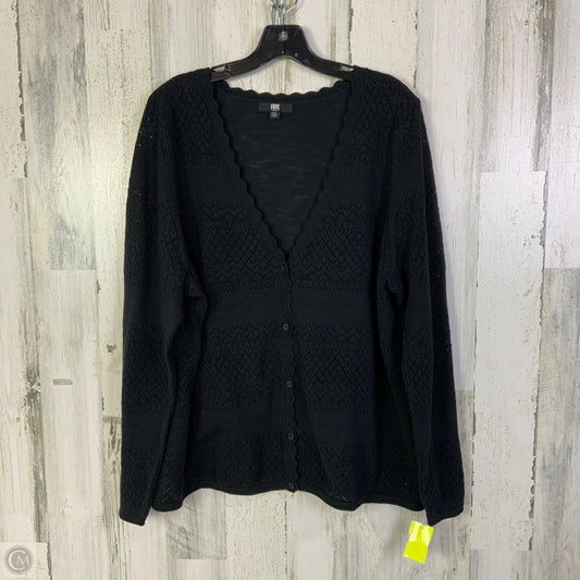 Cardigan Designer By Frye In Black, Size: Xxl