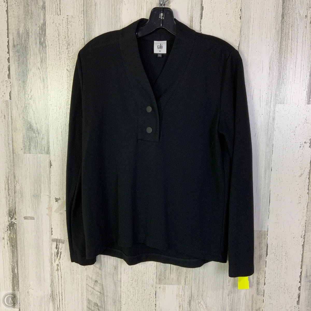 Top Long Sleeve Basic By Cabi In Black, Size: Xs