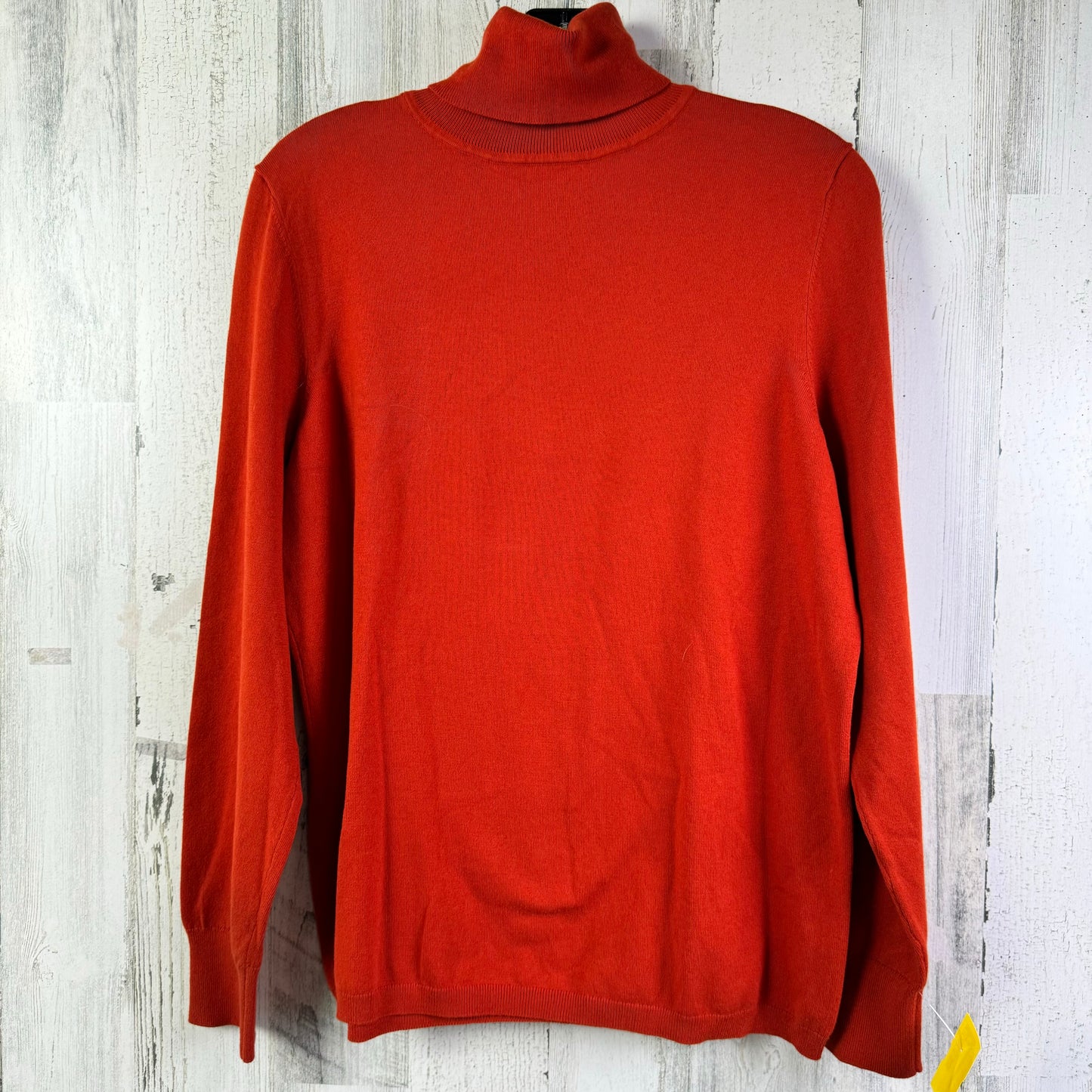 Top Long Sleeve Basic By Talbots In Orange, Size: Xl