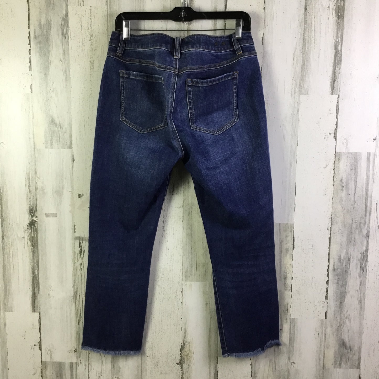 Jeans Cropped By Cabi In Blue Denim, Size: 8