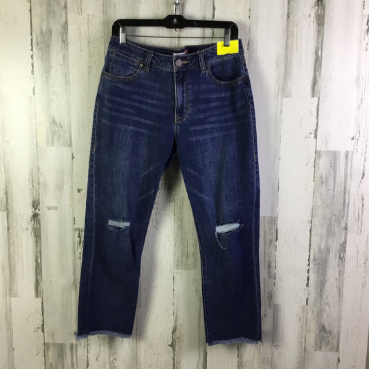 Jeans Cropped By Cabi In Blue Denim, Size: 8