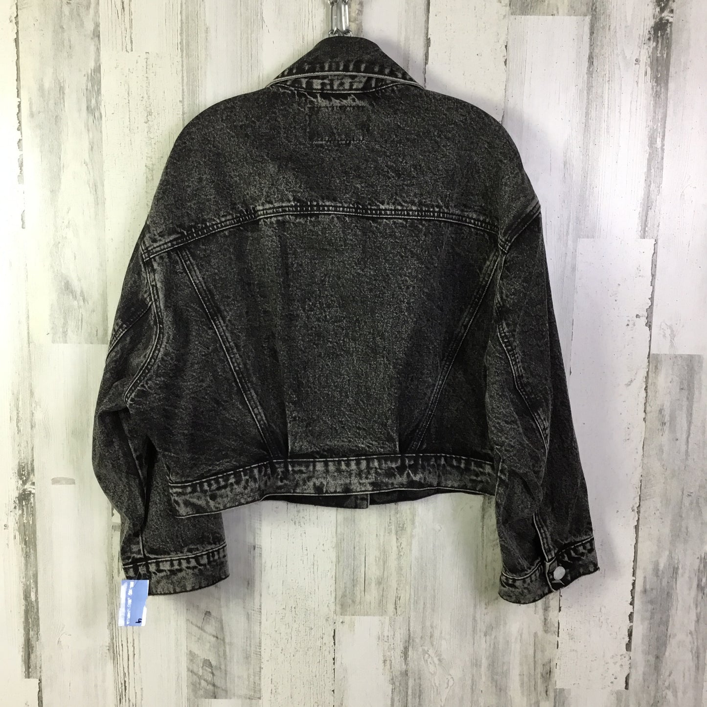 Jacket Denim By Clothes Mentor In Black Denim, Size: S