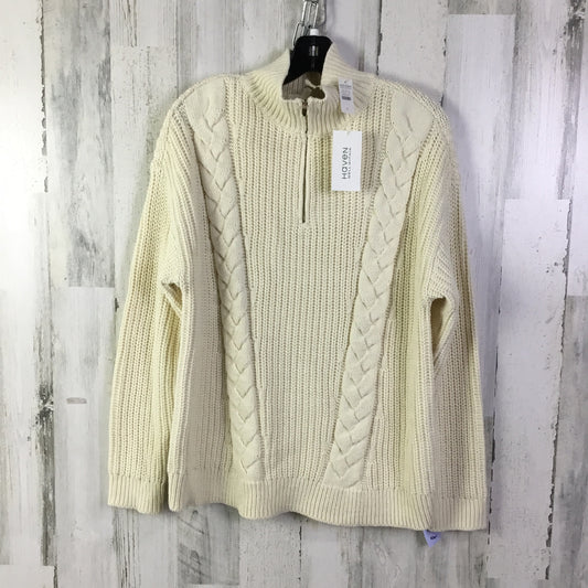 Sweater By Clothes Mentor In Cream, Size: L