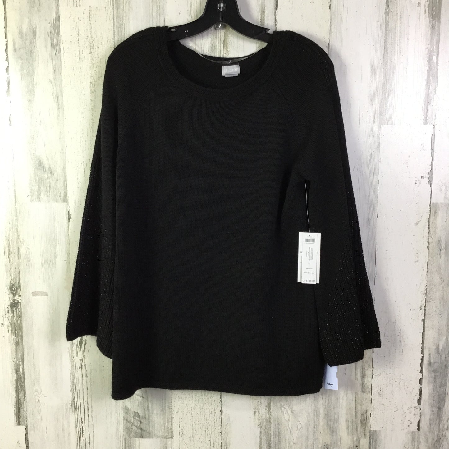 Sweater By Chicos In Black, Size: M