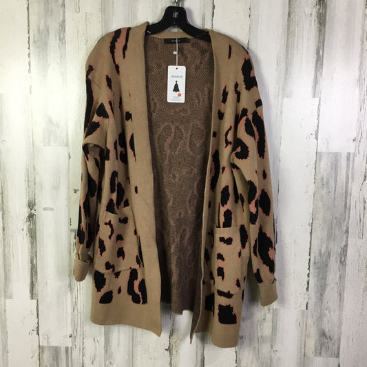 Sweater Cardigan By Clothes Mentor In Brown, Size: L