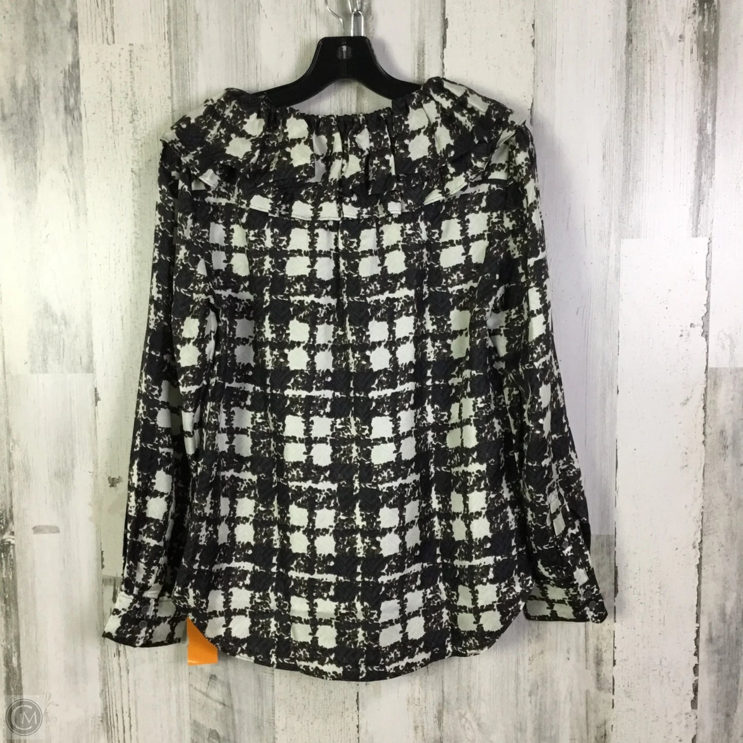 Blouse Long Sleeve By J. Crew In Black & Brown, Size: Xs