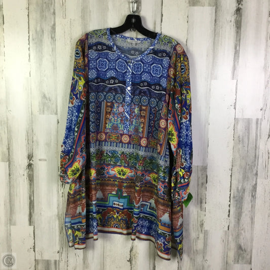 Tunic 3/4 Sleeve By John Mark In Blue, Size: Xl