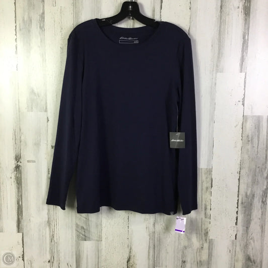 Top Long Sleeve Basic By Eddie Bauer In Navy, Size: Xl