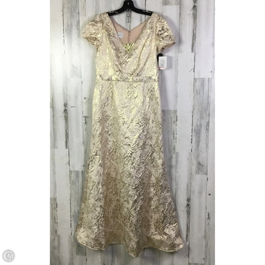 Dress Party Long By Oleg Cassini In Gold, Size: M
