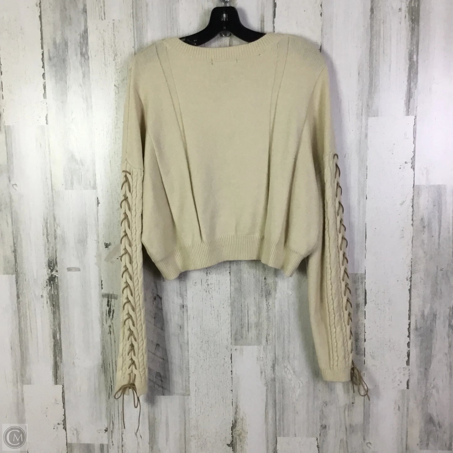 Sweater By Forever 21 In Cream, Size: Xl