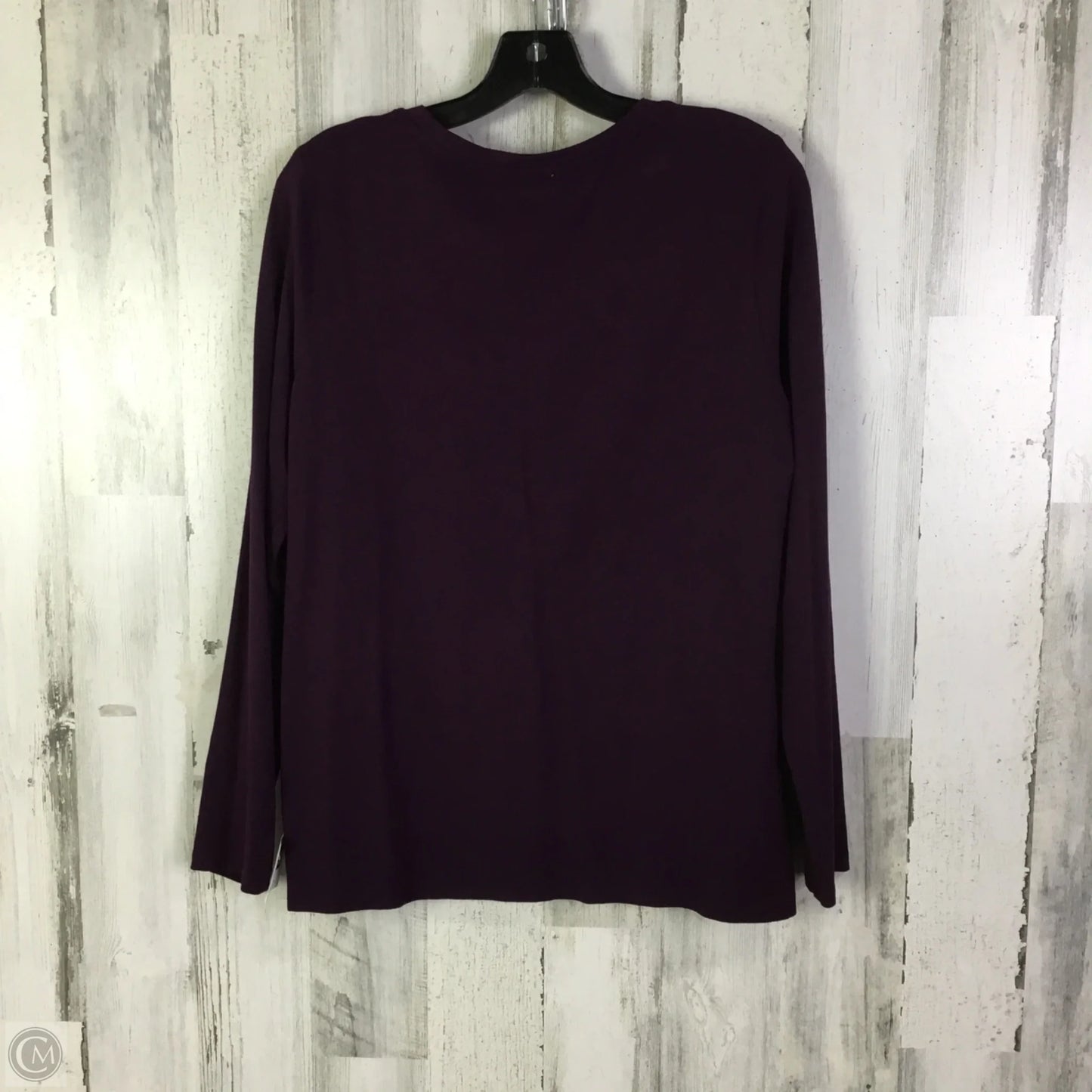 Top Long Sleeve Basic By Calvin Klein In Purple, Size: M