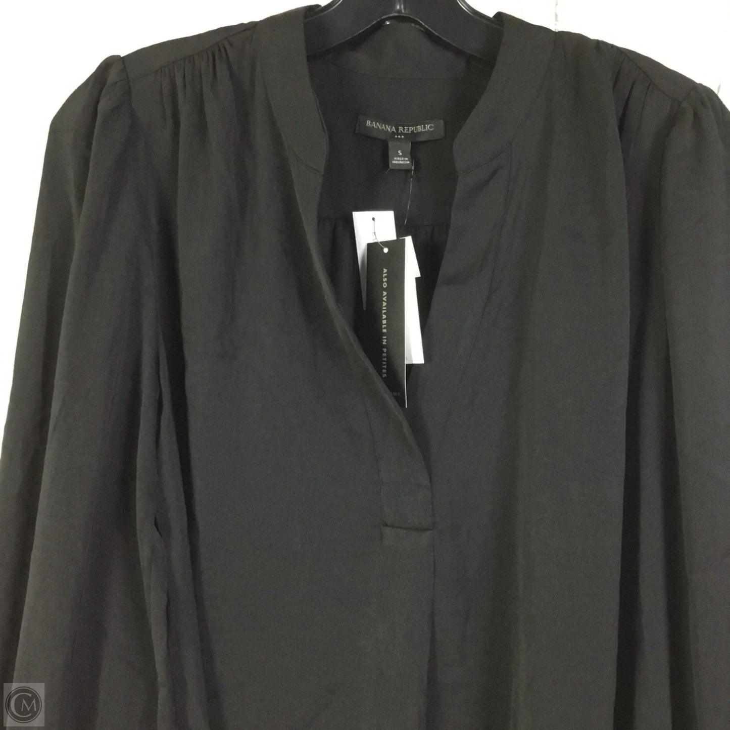 Top Long Sleeve By Banana Republic In Black, Size: S