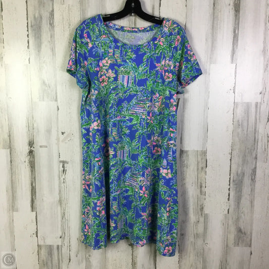 Dress Designer By Lilly Pulitzer In Blue & Pink, Size: L