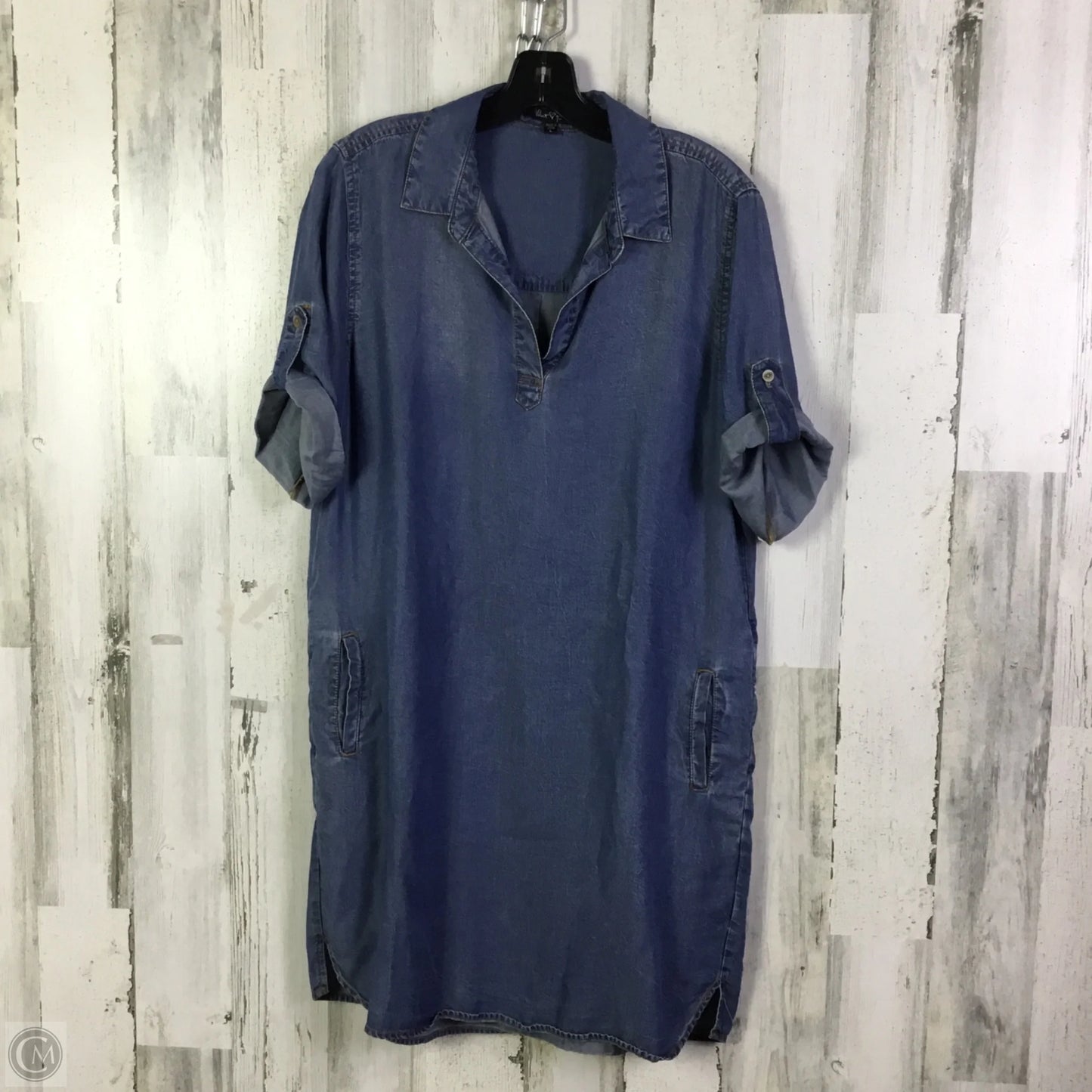 Dress Casual Short By Velvet Heart In Blue Denim, Size: L
