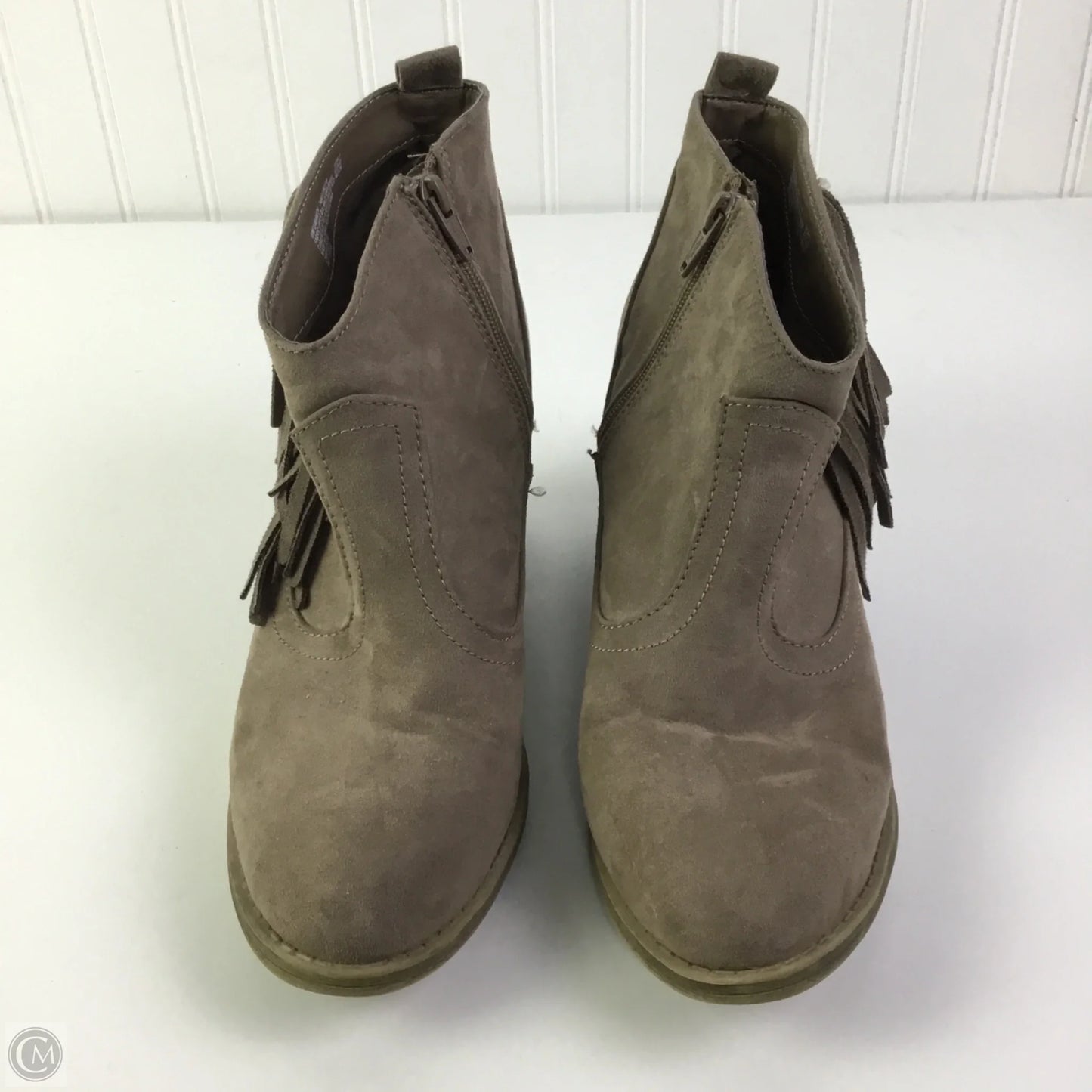 Boots Ankle Heels By Faded Glory In Tan, Size: 11