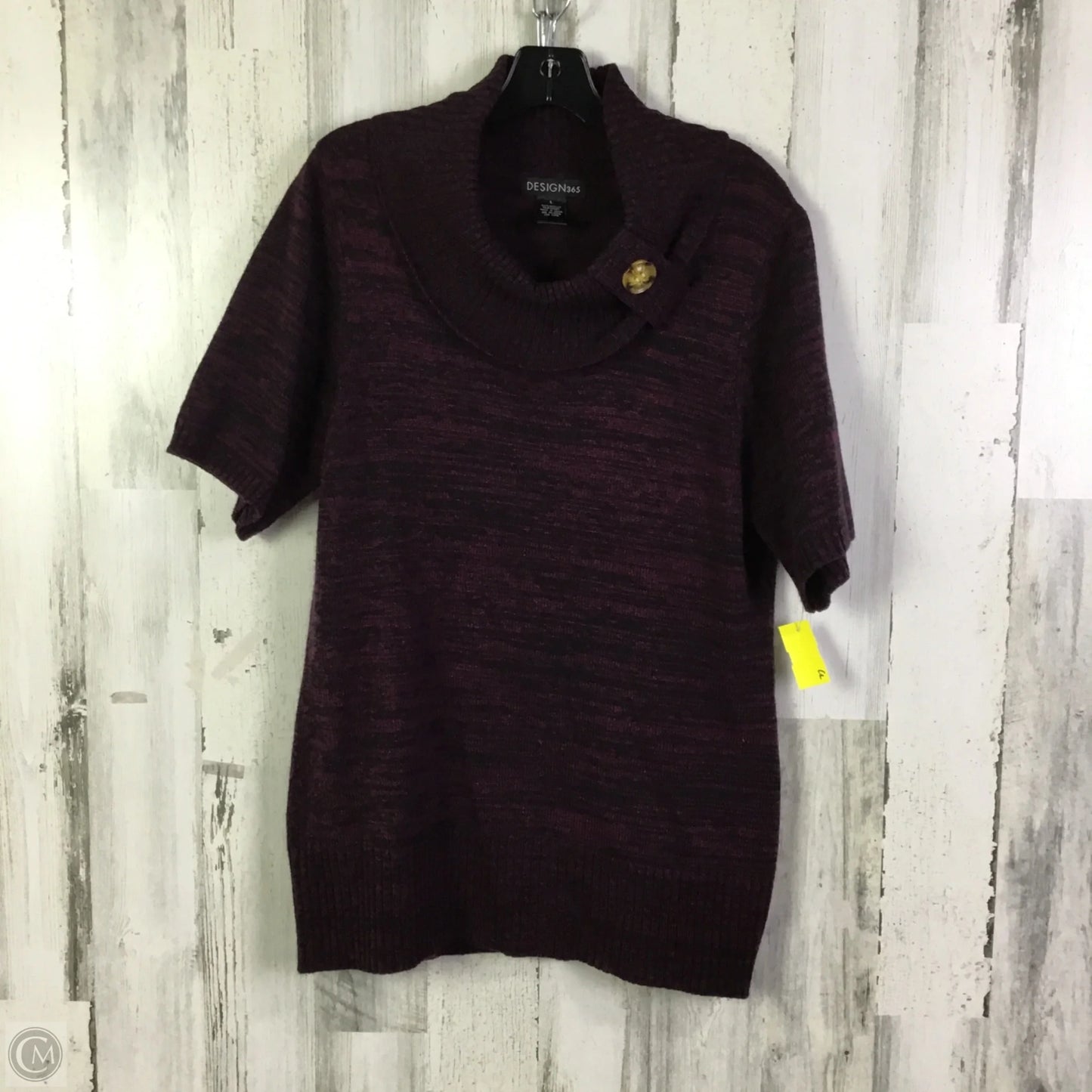 Sweater Short Sleeve By Clothes Mentor In Maroon, Size: L