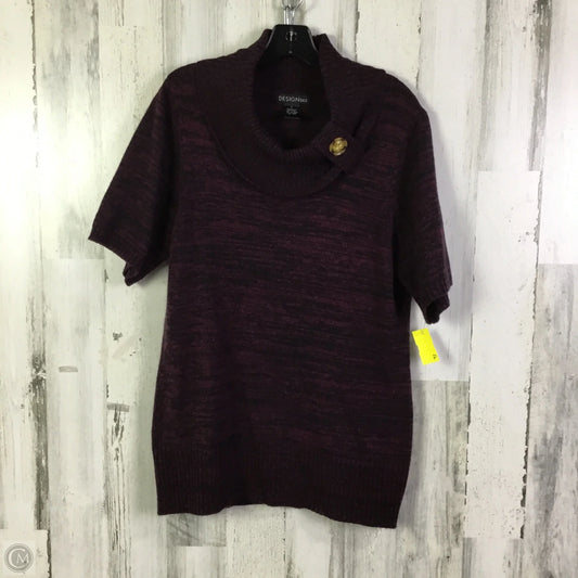 Sweater Short Sleeve By Clothes Mentor In Maroon, Size: L