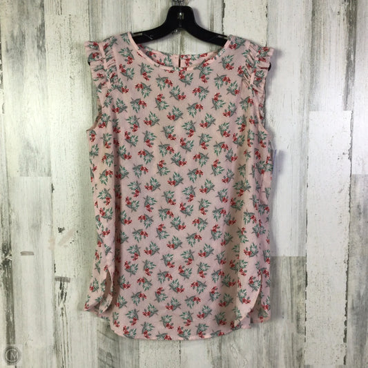 Top Sleeveless By Loft In Pink, Size: S