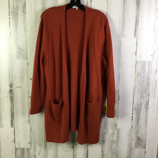 Sweater Cardigan By Madewell In Orange, Size: L