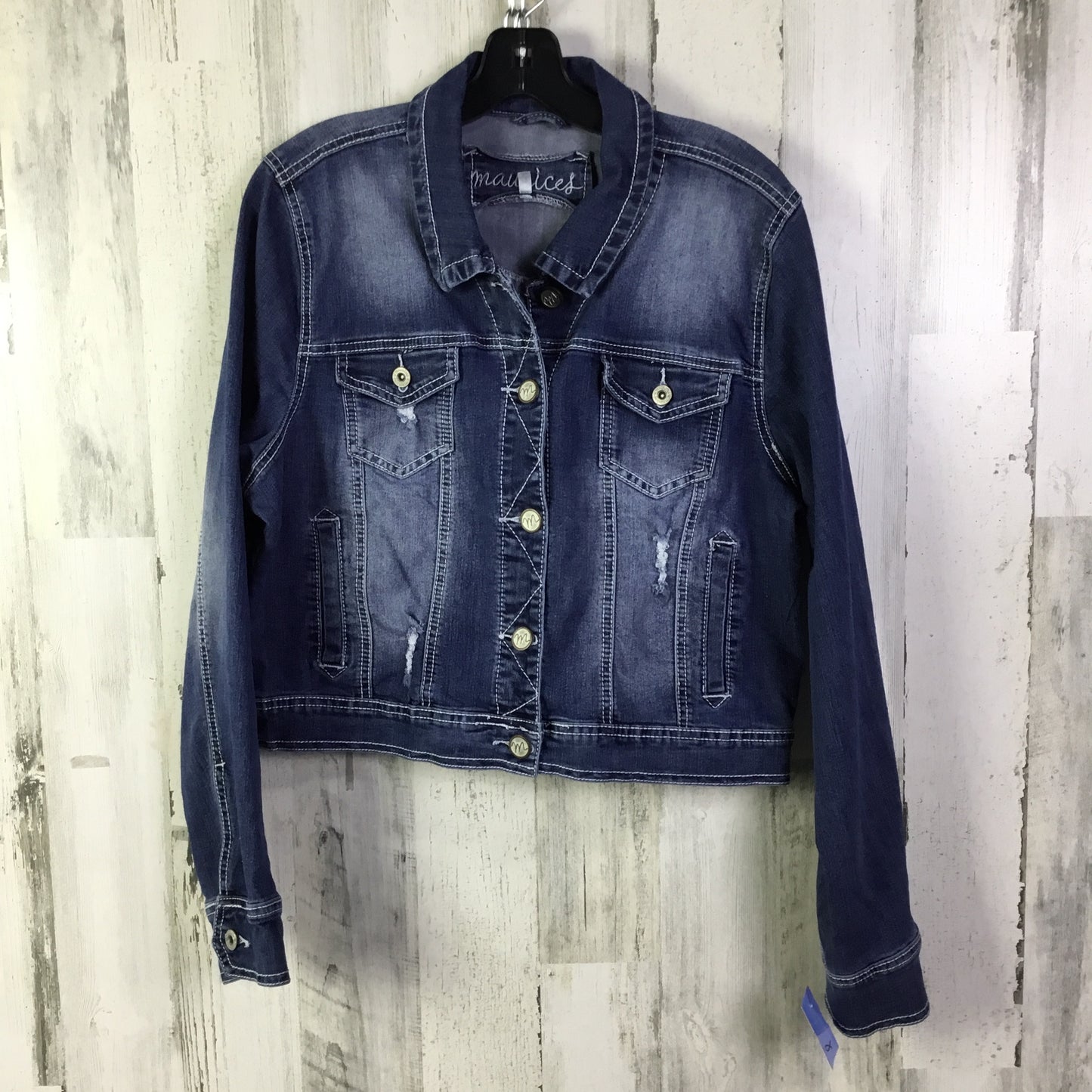 Jacket Denim By Maurices In Blue Denim, Size: Xl