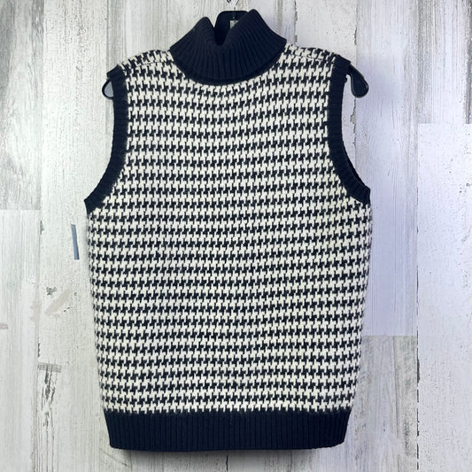 Vest Sweater By Lauren By Ralph Lauren In Black & Cream, Size: L