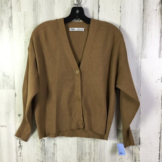 Sweater Cardigan By Zara In Brown, Size: M