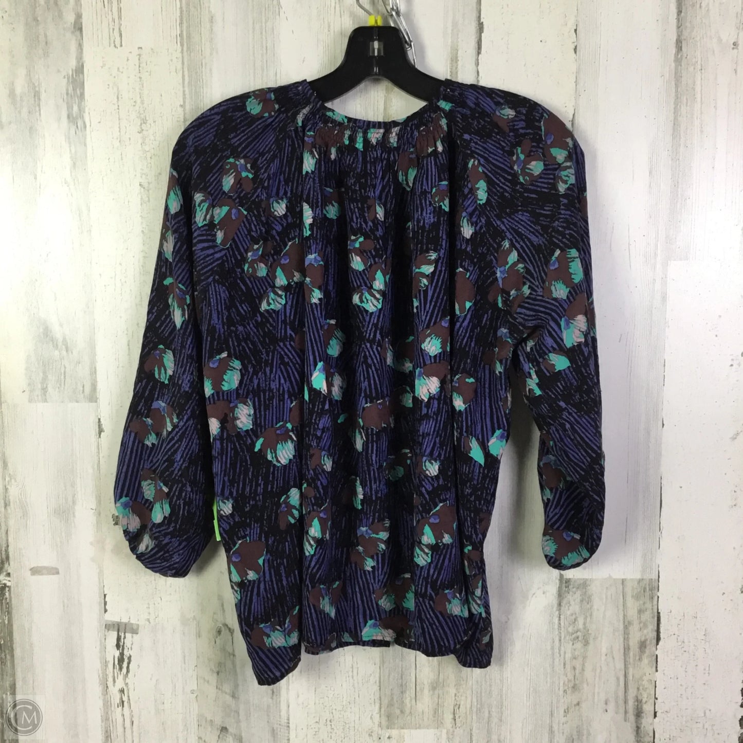 Top Long Sleeve By Tucker In Blue, Size: L