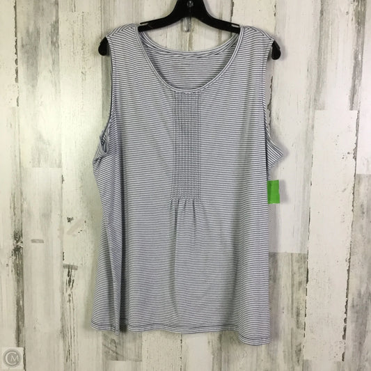 Tank Top By Lands End In Blue & White, Size: 2x