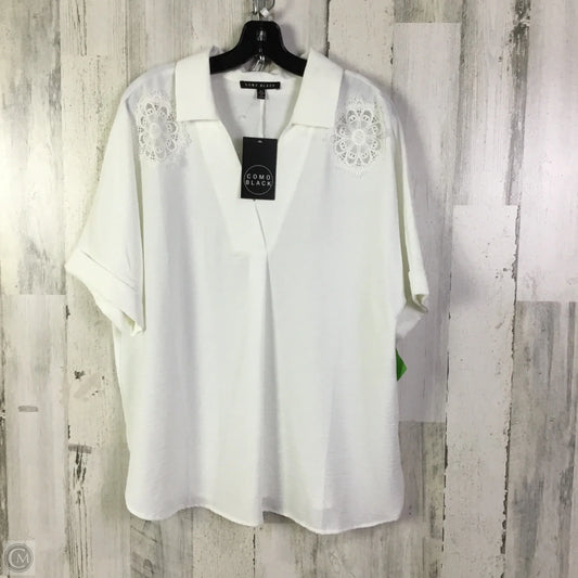 Top 3/4 Sleeve By Isaac Mizrahi Live Qvc In White, Size: L