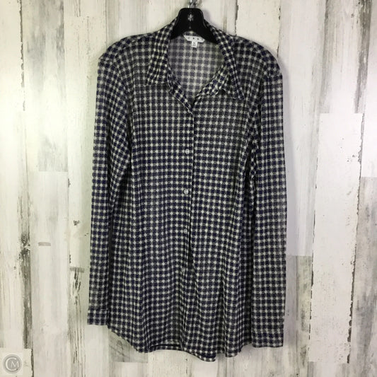 Top Long Sleeve By Cabi In Blue, Size: Xl