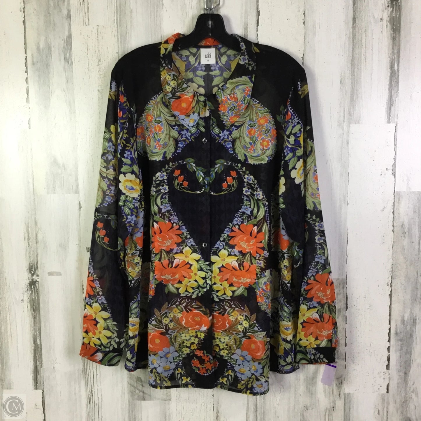 Top Long Sleeve By Cabi In Black, Size: Xl