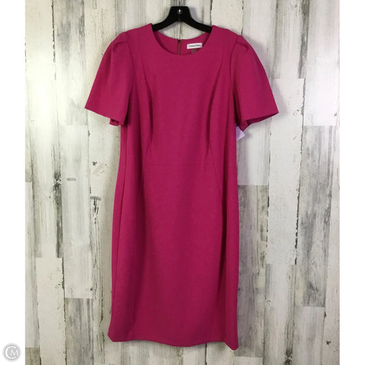 Dress Casual Short By Calvin Klein In Pink, Size: L