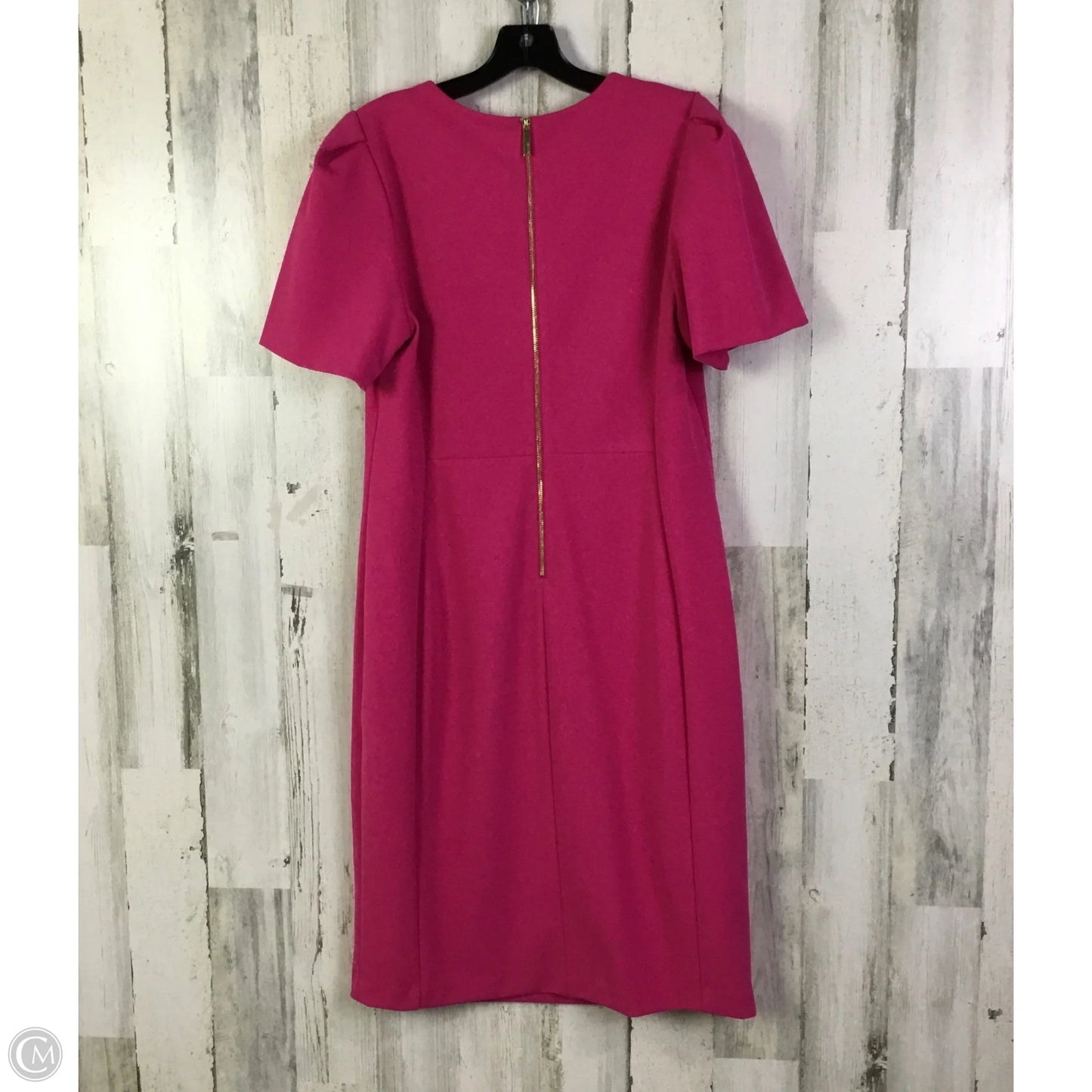 Dress Casual Short By Calvin Klein In Pink, Size: L
