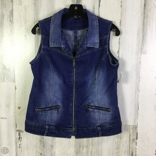 Vest Other By Baccini In Blue Denim, Size: M