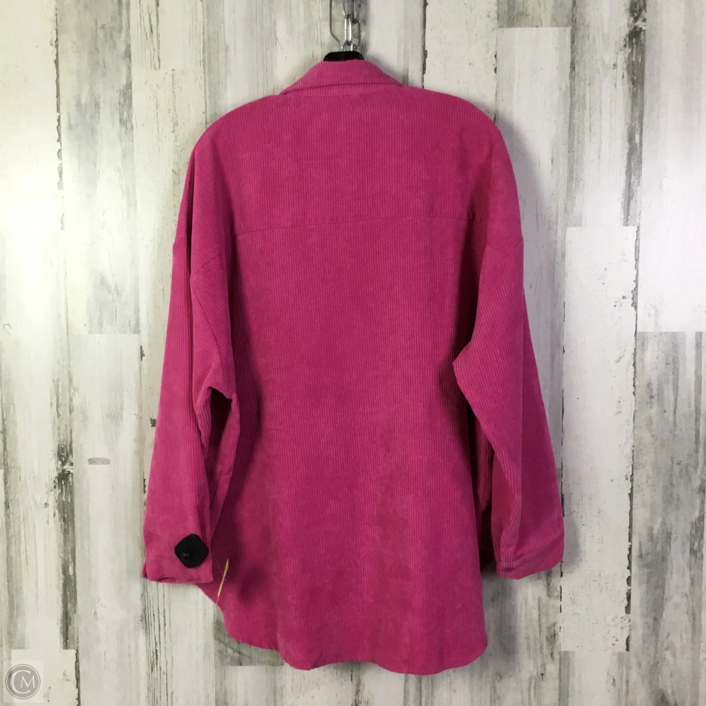 Jacket Shirt By Cloud Ten In Pink, Size: M